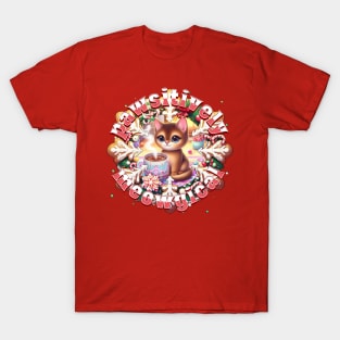 Meowy Catmus Wreath Pawsitively Meowgical 5A3 T-Shirt